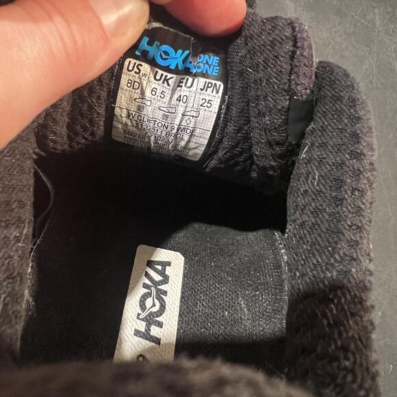 Hoka Clifton 9 Shoes Womens 8 D Black Gold Running Cushioned Athletic Sneakers - Picture 10 of 10